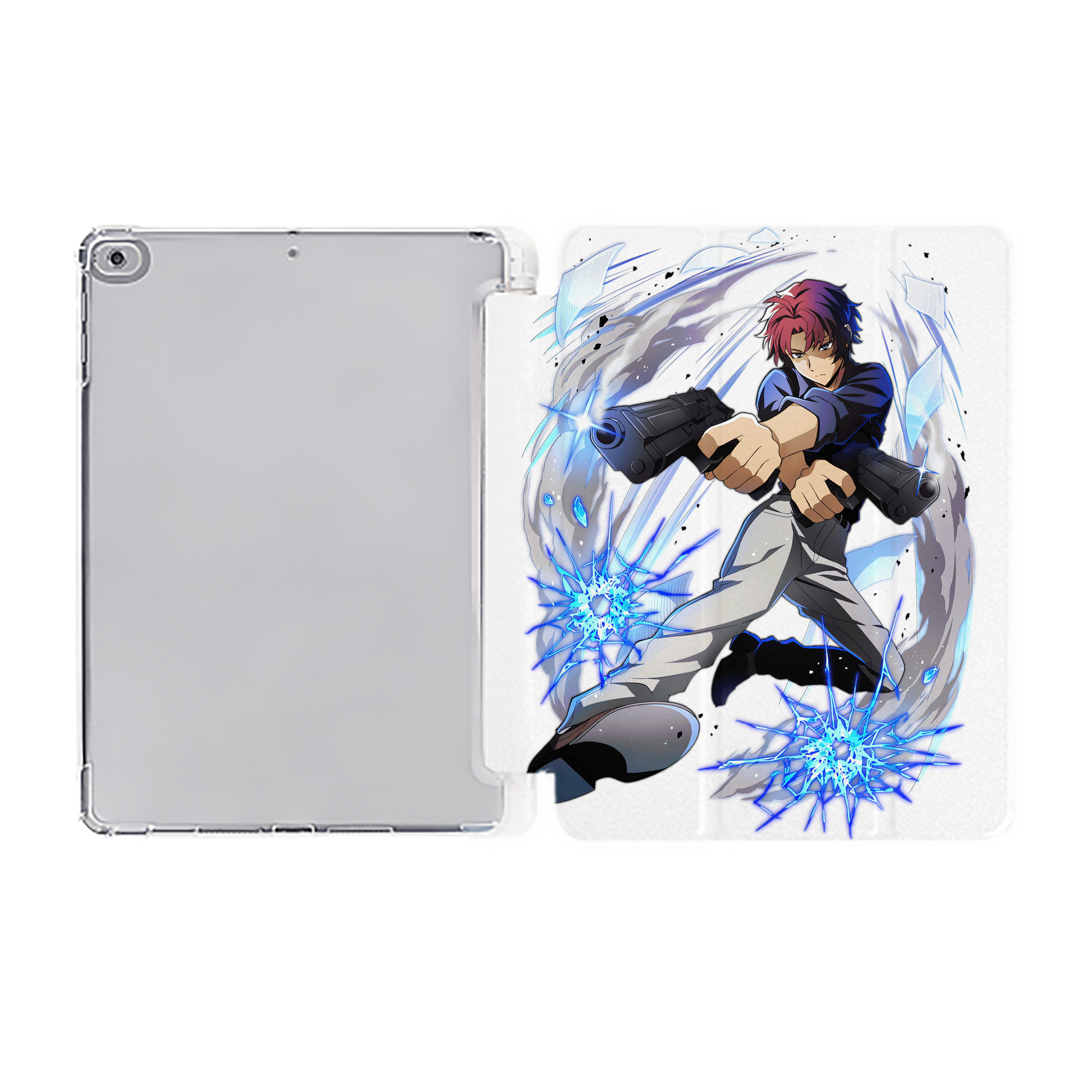 （画像用） 文豪ストレイドッグス Bungo Stray Dogs IPad ケース ペン収納付き 三つ折りスタンド PUレザー×シリコン 対応機種9.5/10.5/10.9インチ